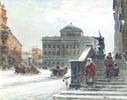 Krakowskie Przedmiescie Street in Winter